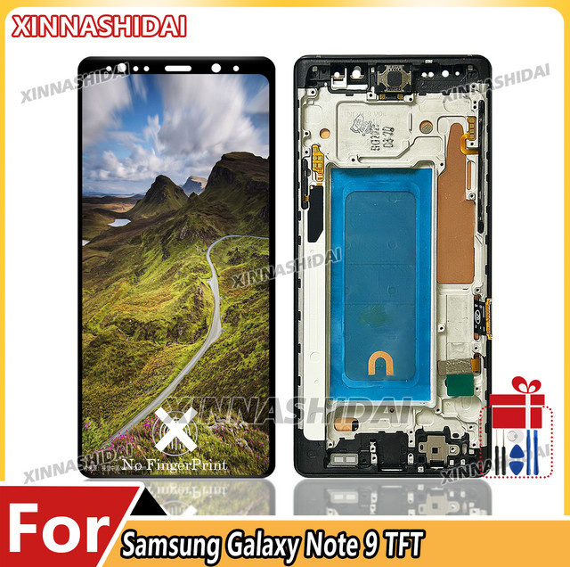 Samsung Galaxy Note 9 TFT LCD Display mit Rahmen und Touchscreen für SM-N960U N960F/DS in Schwarz oder Silber - Bild 1