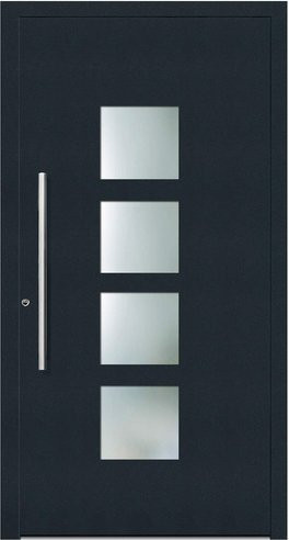 KNOCK Aluminium-Haustür Marte in Anthrazit Grau mit Glaseinsatz, RC2, B: 110,0 cm, H: 210,0 cm - Bild 1