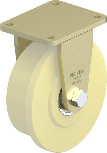 Blickle Schwerlast-Bockrolle BS-SPKGSPO 201K in Beige und Gelb mit 200 mm Rad-Durchmesser und einer Tragfähigkeit von max. 2500 kg - Bild 1