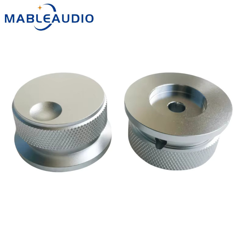 Ampmart Aluminium-Legierung Potentiometer-Schalter geprägter Lautstärkeregler für Audio-Verstärker, Blau, Durchmesser: 38 mm, Tiefe: 20 mm - Bild 2