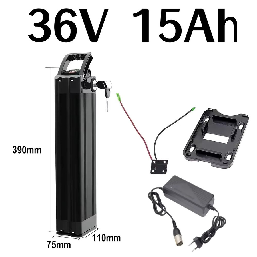 Silver Fish 18650 Lithium-Akku für Bafang E-Bike mit integriertem BMS und 2A Ladegerät, 36V 15Ah, Schwarz - Bild 9
