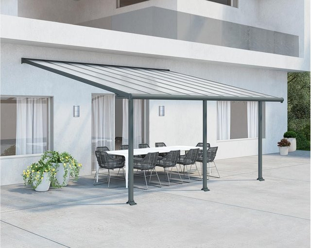 Palram - Canopia Olympia Terrassenüberdachung Anthrazit aus Polycarbonat B: 546 cm, H: 305 cm, T: 295 cm - Bild 2