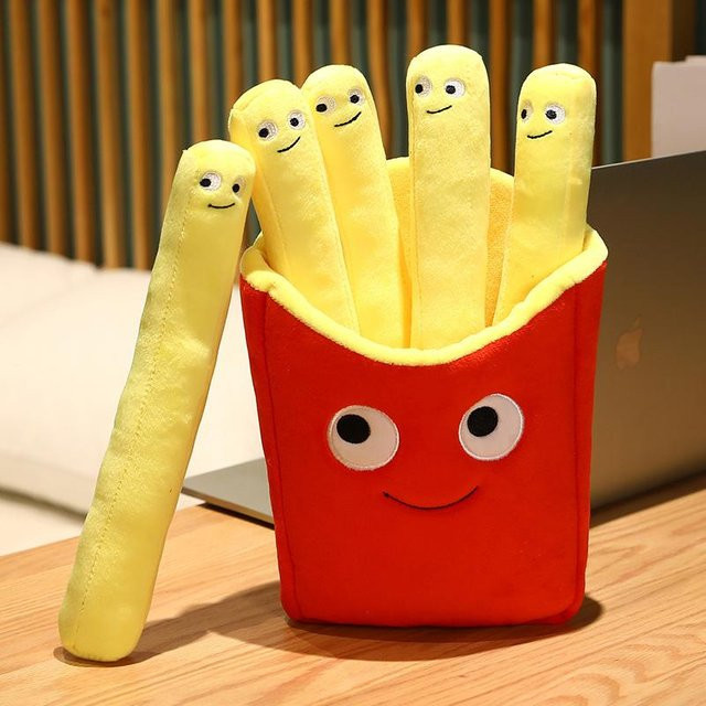Yiran toy Emotionale Unterstützung Lächeln Pommes Frites Plüschtier, ab 0 Jahren - Bild 1