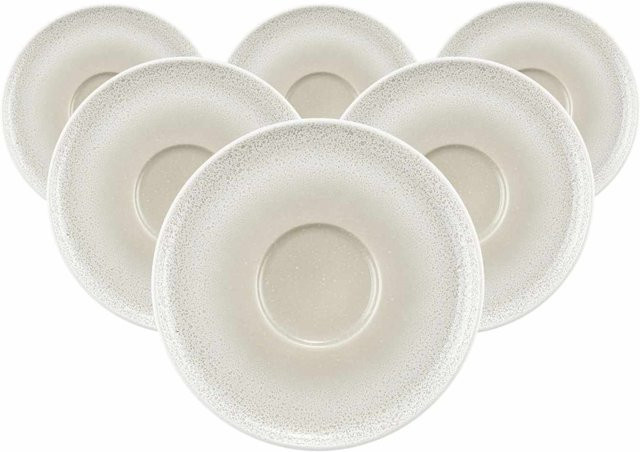 Seltmann Weiden Kombi-Untertassen Sento Home, Weiß, Keramik, Durchmesser: 16,2 cm, 6er Set - Bild 1