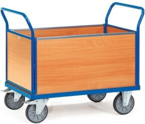 Fetra Vierwandwagen 2553 in Blau mit TPE-Reifen und 600 kg Tragkraft - Bild 1