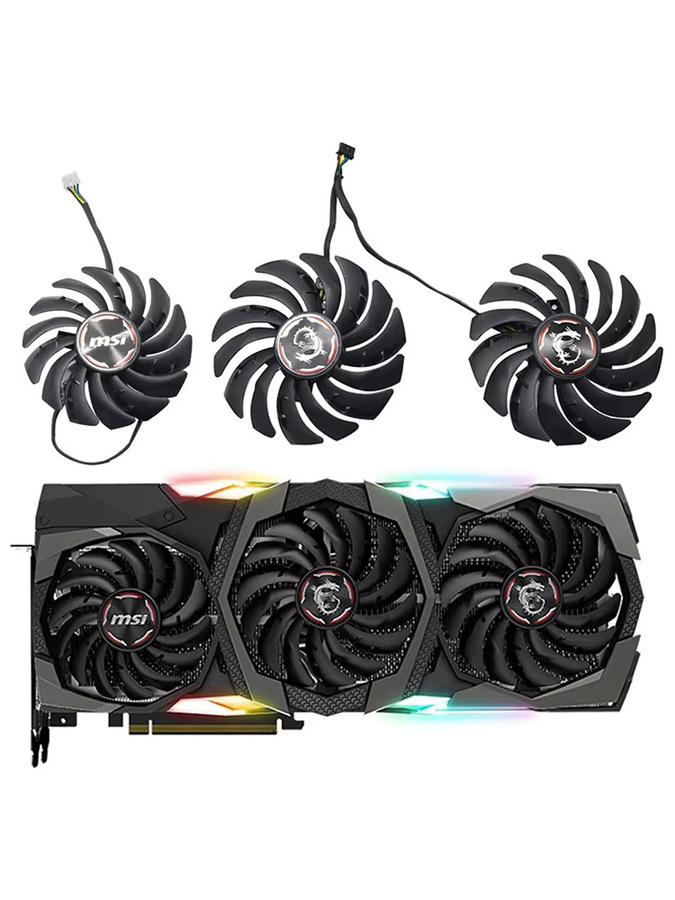 MSI Grafikkarten-Kühlerlüfter für RTX 2080 Duke und 2080Ti in Schwarz, 95 mm - Bild 3