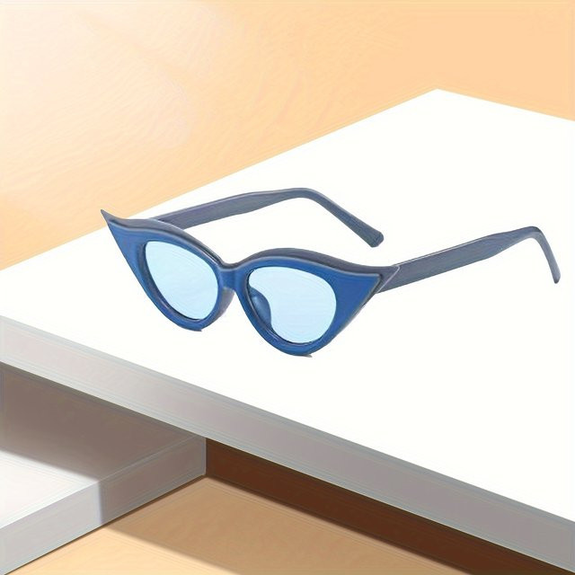 YuYing Sonnenbrille Cat Eye, Vollrand, Kunststoff, blau, Damen - Bild 1