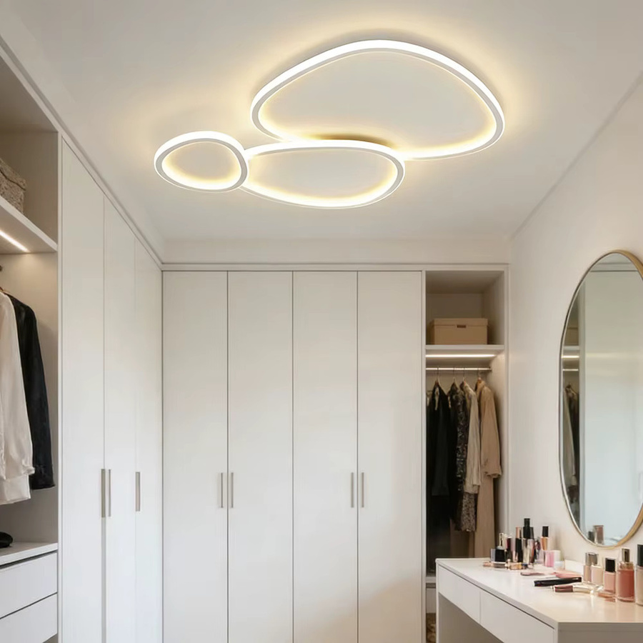 Moderne LED Deckenlampe DAMIASMIL in Weiß für Wohnzimmer, Esszimmer, Schlafzimmer und Kinderzimmer - Bild 1