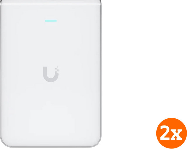 Ubiquiti U7 Pro Wall Doppelpack WiFi 7 Tri-Band Access Point in Weiß mit Ethernet/LAN - Bild 1