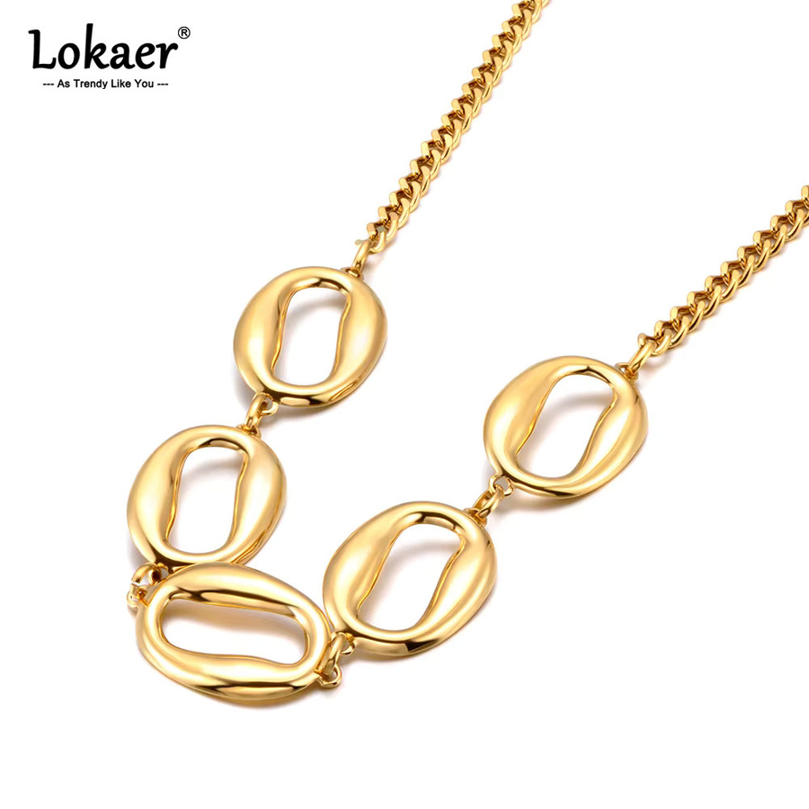 Lokaer Halskette, Edelstahl, Gold, Damen, Vintage - Bild 2