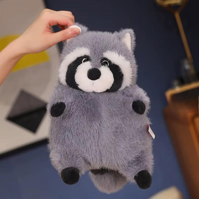 Kidsly Waschbär Plüschtier Puppe, Grau, 45cm - Bild 1