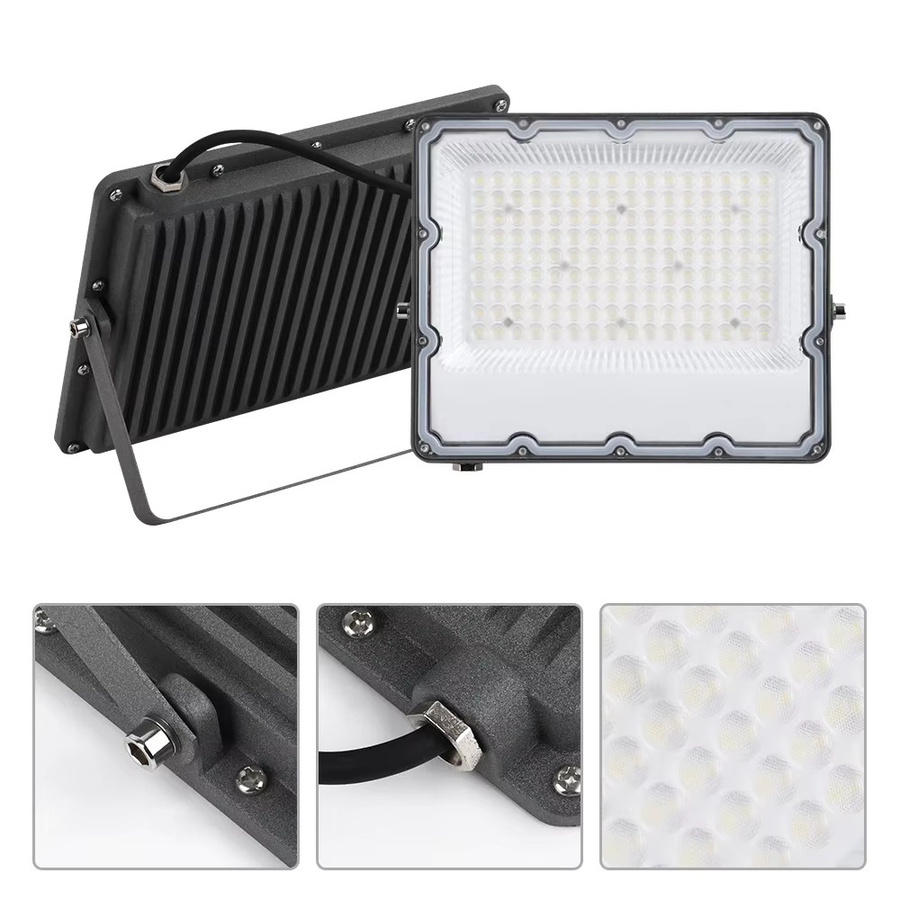 Burhui LED-Flutlicht für den Außenbereich IP66 wasserdicht mit integrierter LED für Haus, Garten und Straße - Bild 3