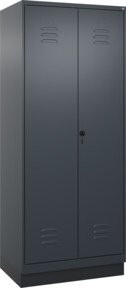 C+P Spind Classic PLUS Schwarz-Weiß mit Sockel, 2 Abteile, Anthrazitgrau, H x B x T: 195 x 80 x 50 cm - Bild 1