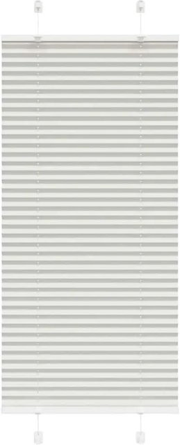 vidaXL Plissee Hellgrau semi-transparent aus Polyester B: 60 cm, H: 100 cm - Bild 1