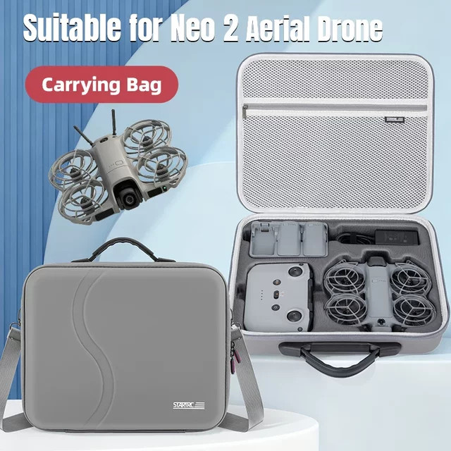 DJI NEO 2 RC-N3 Hartschalen-Tragetasche Stoßdämpfende Aufbewahrungsbox in Grau - Bild 1