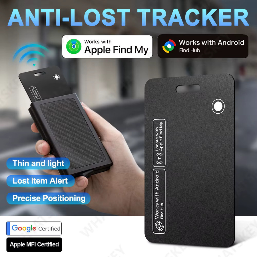 Peocke Kabelloser Bluetooth-GPS-Tracker für Geldbörsen, Wasserdichter Ortungsfinder Kompatibel mit iOS und Google Find My, Schwarz - Bild 2
