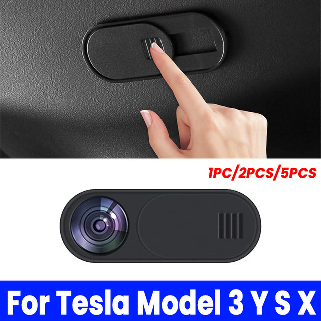 Mengyier Kameraabdeckung für Tesla Model 3 2024 Webcam-Schieber Sichtschutz, Schwarz - Bild 1