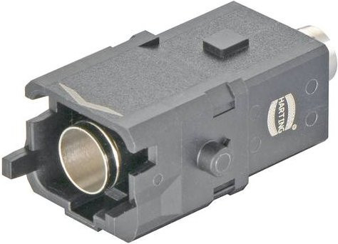 HARTING Stifteinsatz 09100043006 mit 4 Crimpen in Schwarz aus Kunststoff - Bild 1