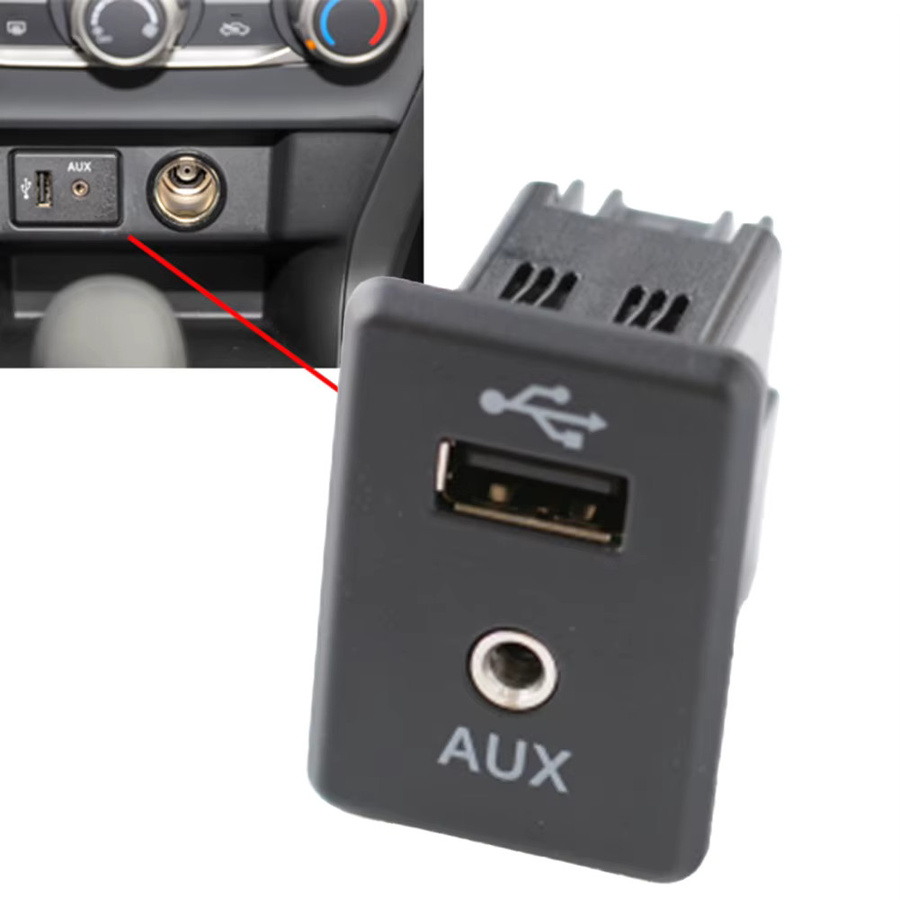 Nissan AUX Stereo Audio Adapter Buchse 3,5 mm Jack für Modelle 2013-2019 Schwarz 28023-4BA0B - Bild 4