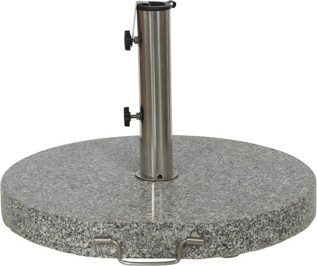Siena Garden Schirmständer aus Granit in Grau, Durchmesser: 50 cm, Höhe: 6 cm - Bild 1