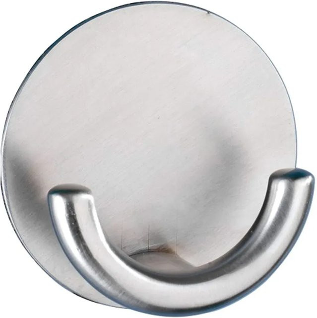Wenko Wandhaken Rondo selbstklebend aus Edelstahl in Silber matt - Bild 1