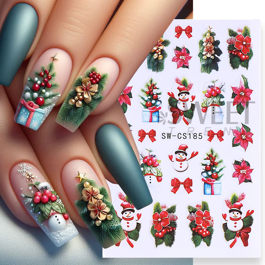 SWEET TREND Nagel-Maniküre-Abziehbilder, 3 Stück, Winterdesign - Bild 2