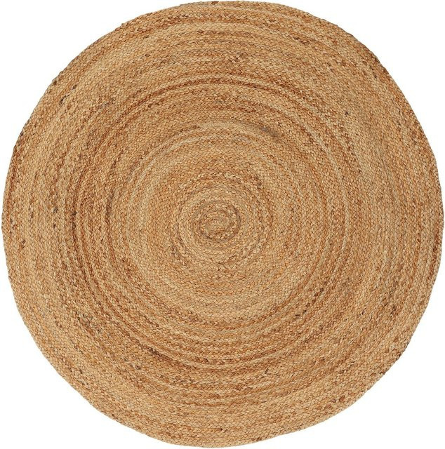 Runder Teppich Sophia von MyFlair in Hellbraun mit Natural Living Look, Durchmesser: 120 cm, Florhöhe: 10 mm - Bild 1
