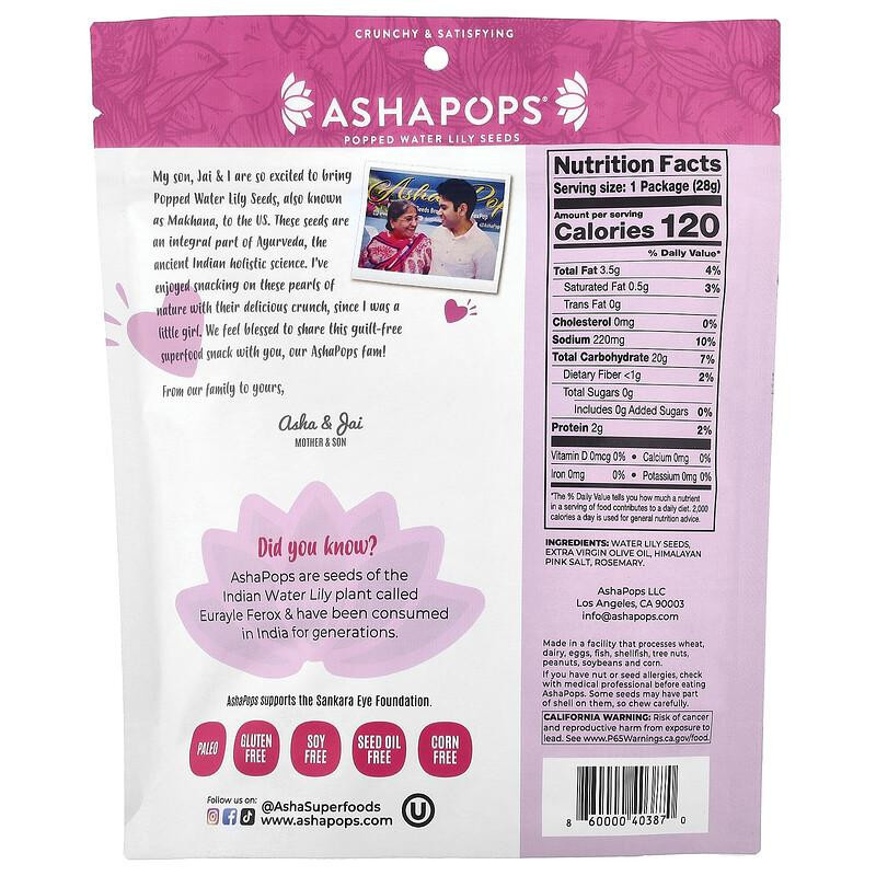 AshaPops Aufgepuffte Seerosenkerne Himalaya-Rosa-Salz 28 g - Bild 2