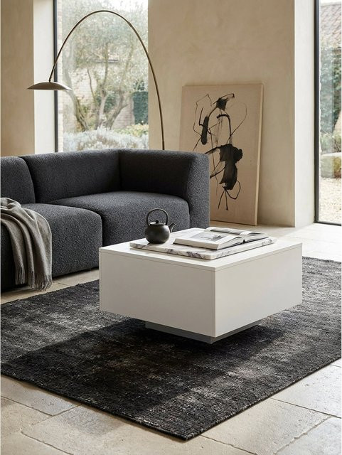 Quadratischer Couchtisch KADIMA DESIGN in Weiß, Modernes Design, B/T/H: 60 x 60 x 35,5 cm - Bild 1