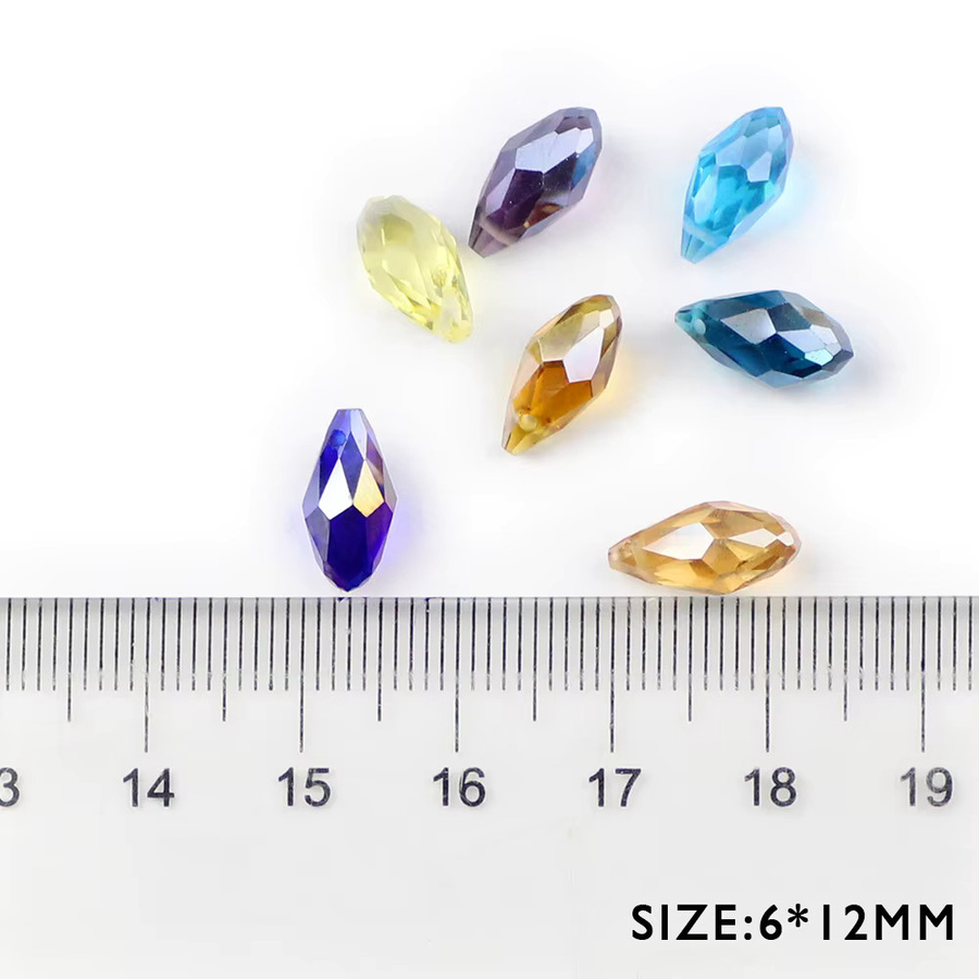 ZHBES Anhänger Waterdrop Form, AB Farbe, 6x12mm, Unisex - Bild 2
