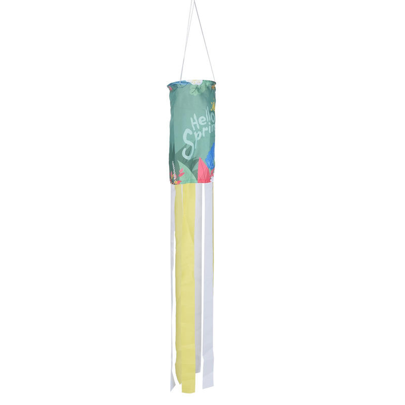Tooarts Lente Windsock Bohemian Blumen Dekoration aus Textil in Grün und Bunt - Bild 2