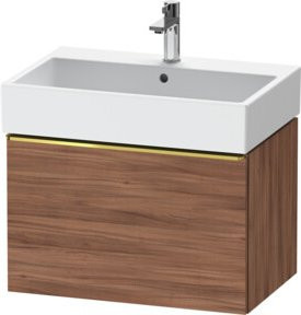 Duravit Waschtischunterschrank D-Neo, Wandhängend, Braun, Glänzend, B/T/H: 68,4 x 44,2 x 44,0 cm - Bild 1