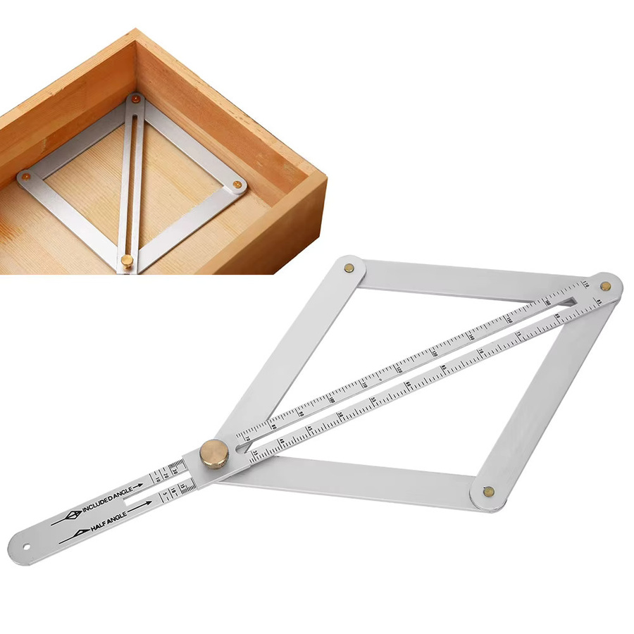 YOSOO Goniometer-Lineal, multifunktionaler 4-fach gefalteter Eckwinkelsucher für die Holzbearbeitung - Bild 2