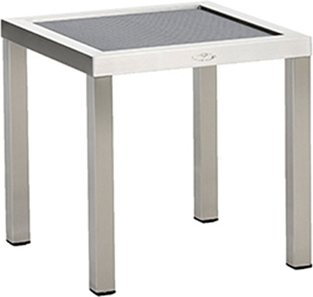 Diamond Garden Madeira Beistelltisch aus Edelstahl und Textilene in Schwarz und Silber - Bild 1