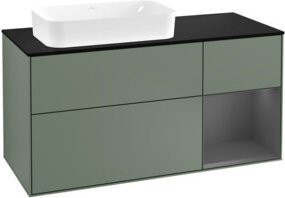 V&B Waschtischunterschrank Finion in Olivenmatt Lackierung, Breite: 120 cm, Tiefe: 50,1 cm, Höhe: 50,1 cm - Bild 1