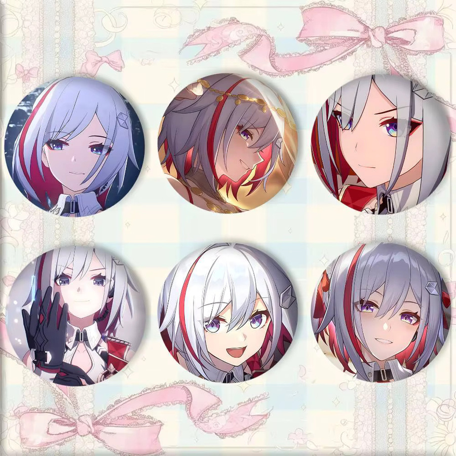 Bilibili Brosche, Honkai Star Rail Topas, Emaille, Runde Pins - Bild 3