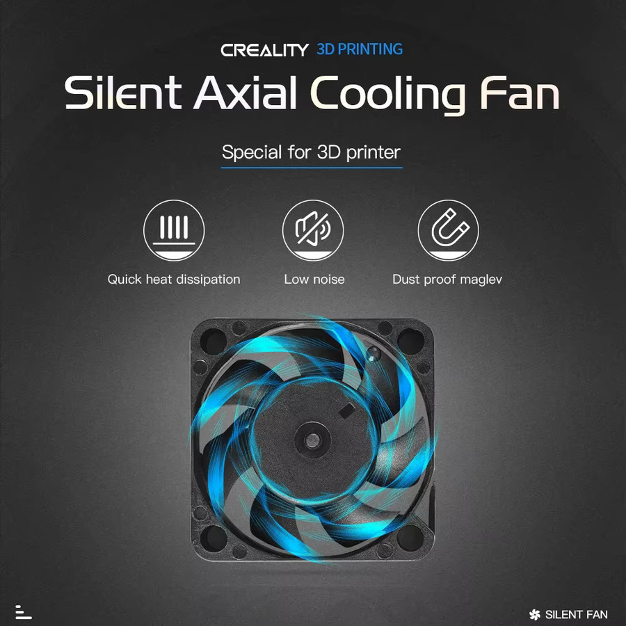 Creality Axialventilator 4010 für 3D-Drucker, 24 V, Schwarz - Bild 3