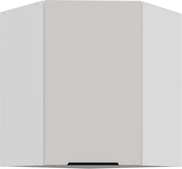 Küchen Eckhängeschrank COMO in Kaschmir Beige matt aus Spanplatte Laminat B/T: 60 x 60 cm - Bild 1