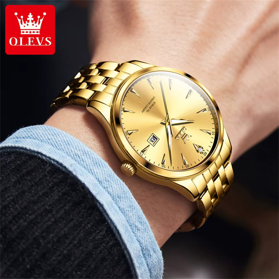 OLEVS Armbanduhr, Quarz, Edelstahl, Datum, Herren - Bild 3