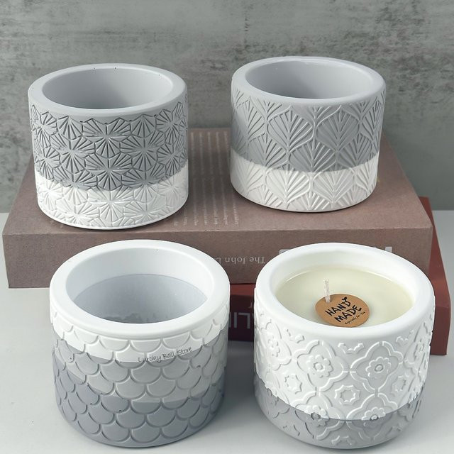 UDOCOOL Silikonform für DIY Gips Kerzen Tassen und Blumentöpfe aus Kunststoff - Bild 1