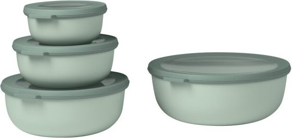 Mepal Multischüssel Set Cirqula flach, 4-teilig, Nordic Sage, luftdicht, 350 ml, 750 ml, 1250 ml und 2250 ml - Bild 1