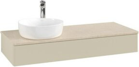 V&B Waschtischunterschrank Antao mit Beleuchtung, Grau lackiert, B/T/H: 120 x 50 x 19 cm - Bild 1