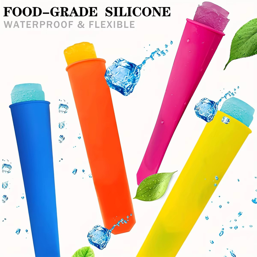Seavidar 6er Set Silikon Eisform für Lolly Popsicles und Eis am Stiel in Mehrfarbig - Bild 4