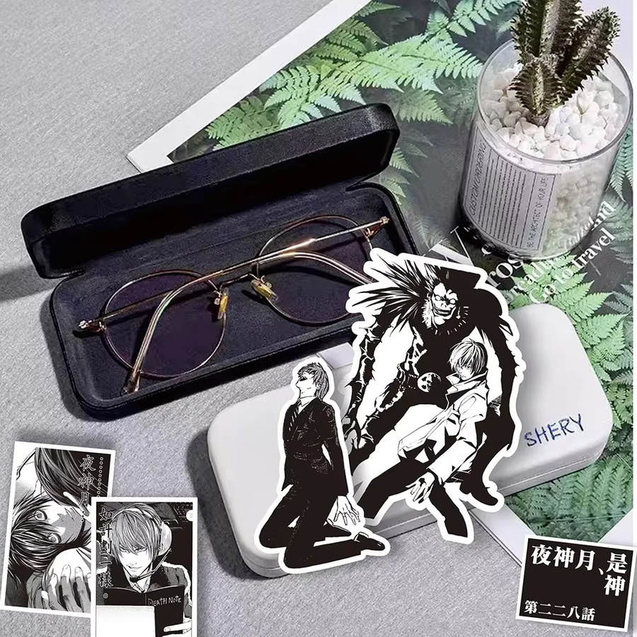 65er Set Anime Death Note Aufkleber von GOGOTU in Schwarz und Weiß zur Dekoration von Laptop, Koffer und Fahrrad - Bild 4