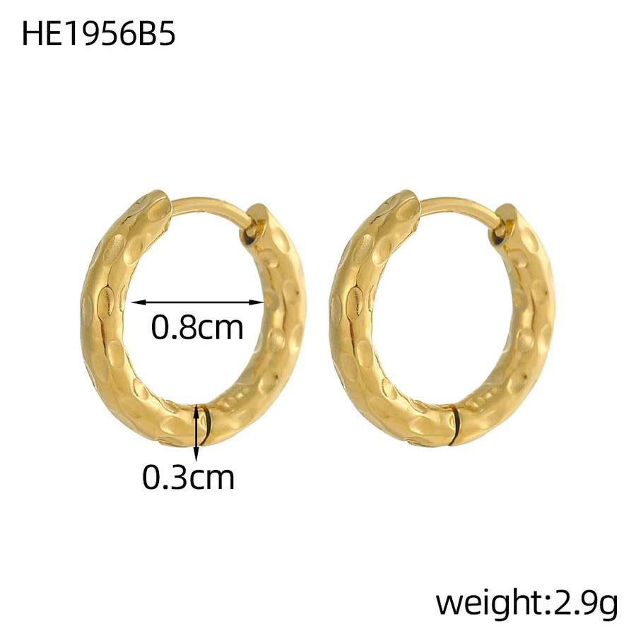 CARLIDANA Huggie-Creolen, Edelstahl, vergoldet, Damen - Bild 3