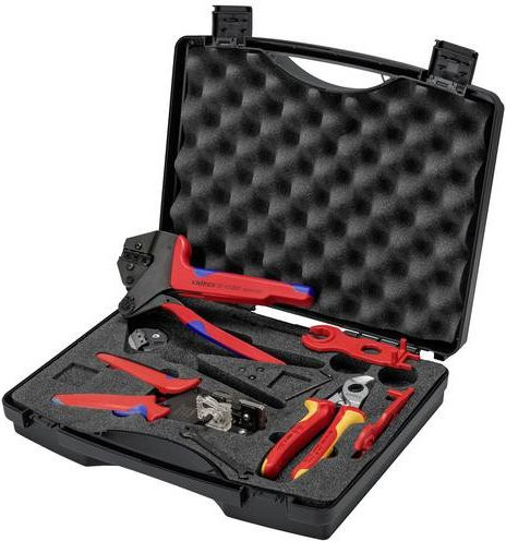 Knipex Werkzeugkoffer für Photovoltaik mit 7-teiligem Set für Solar-Steckverbinder MC4, B: 345 mm, H: 80 mm, T: 280 mm - Bild 1