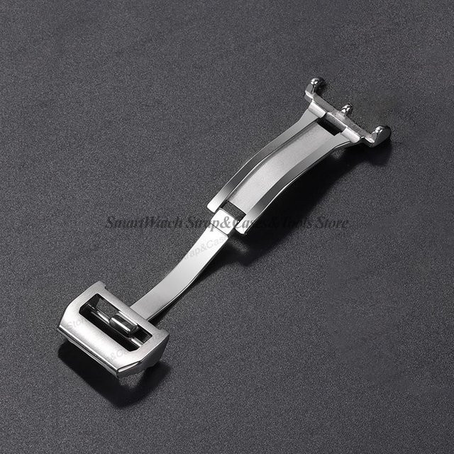 IWC Uhrenschließe Faltschließe, Edelstahl, Silber, 18 mm, Herren - Bild 1