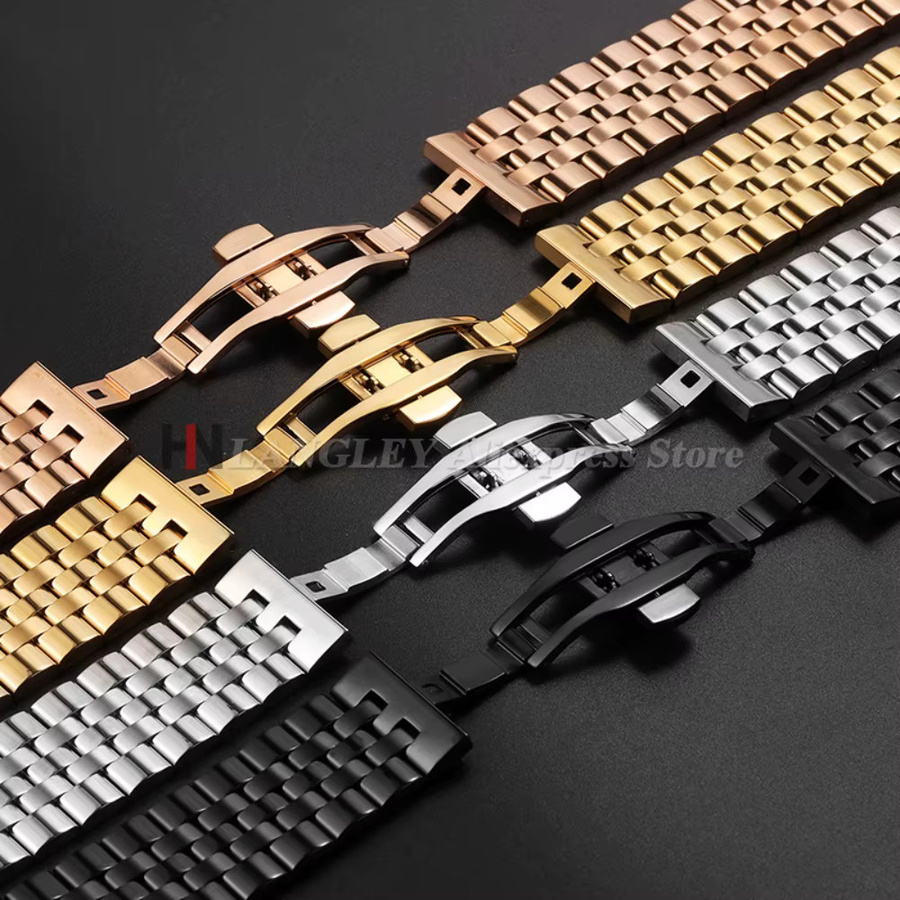 Uhrenarmband Langley, gebogen, Edelstahl, Unisex - Bild 3