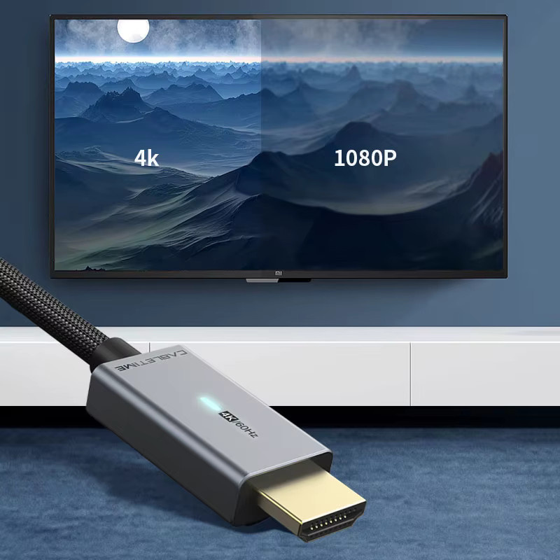 CABLETIME DisplayPort-zu-HDMI-Kabel für 4K bei 60 Hz, DP1.2 Konverter für Laptop, PC, HDTV und Projektor - Bild 2