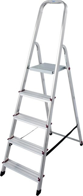 Krause Stehleiter Corda 5-stufig in Silber - Bild 1